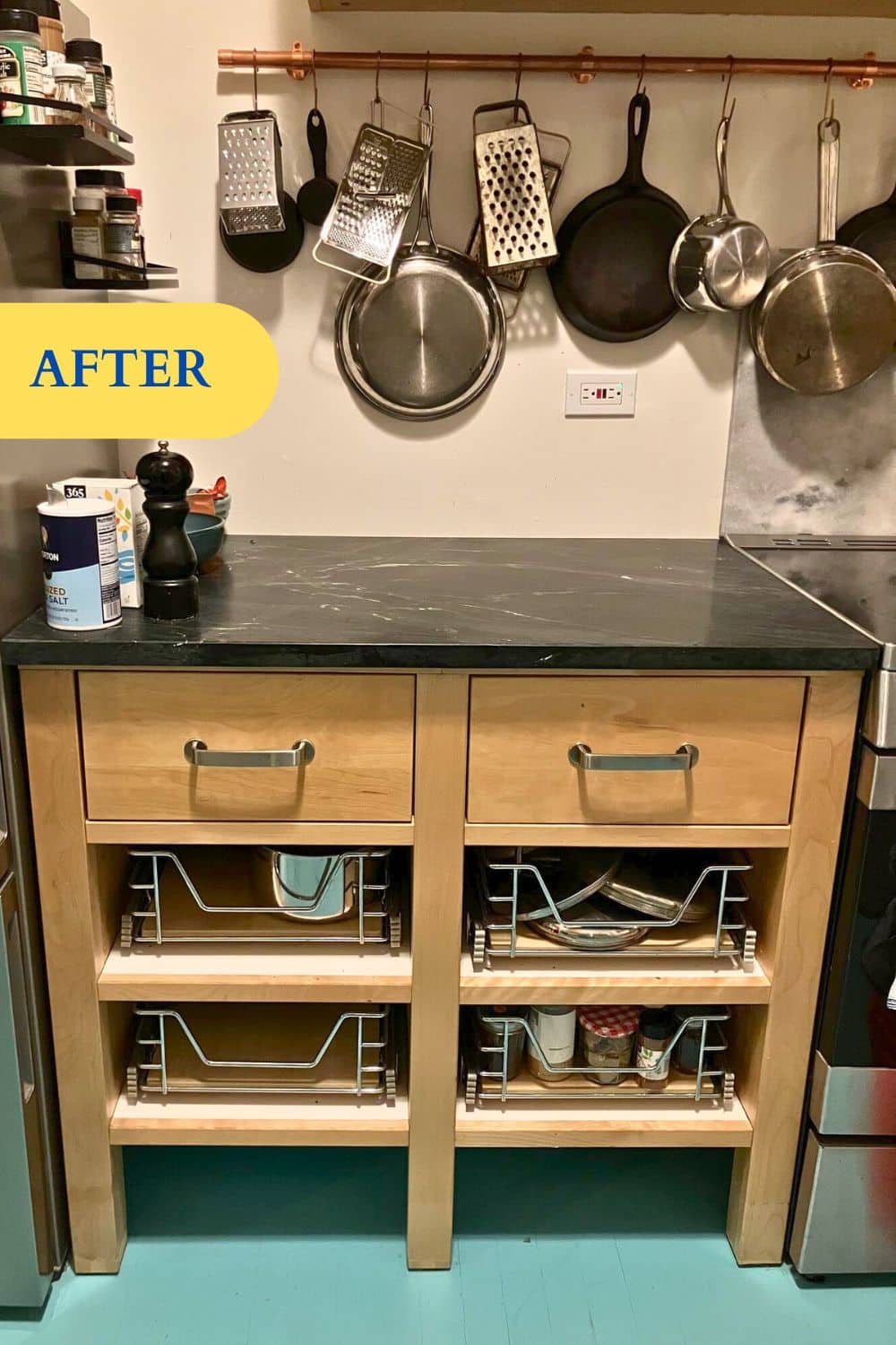 IKEA VARDE kitchen countertop cabinet hack