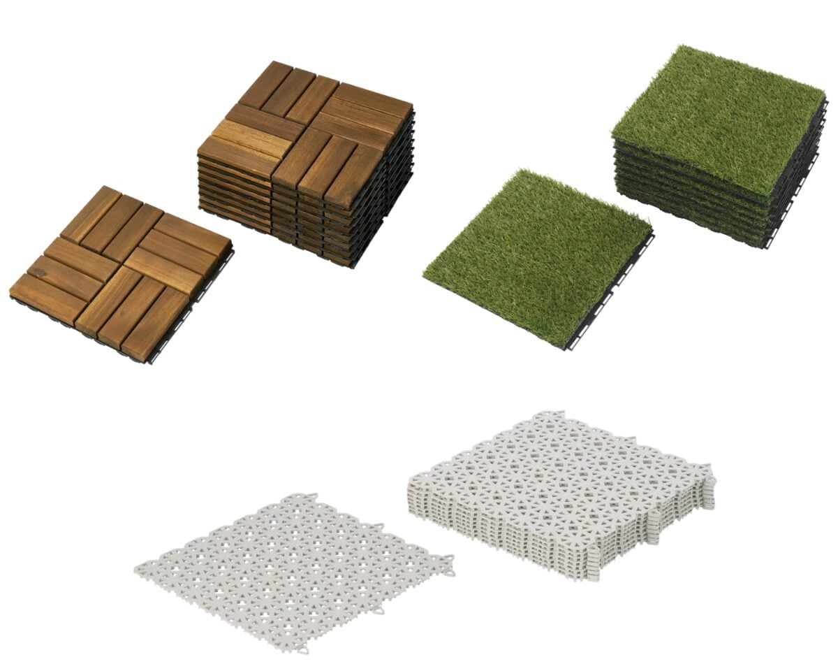 RUNNEN Patio Decking and Turf and ALTAPPEN Deck