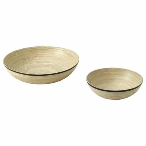 SOLUPPGÅNG Bamboo Serving Bowls