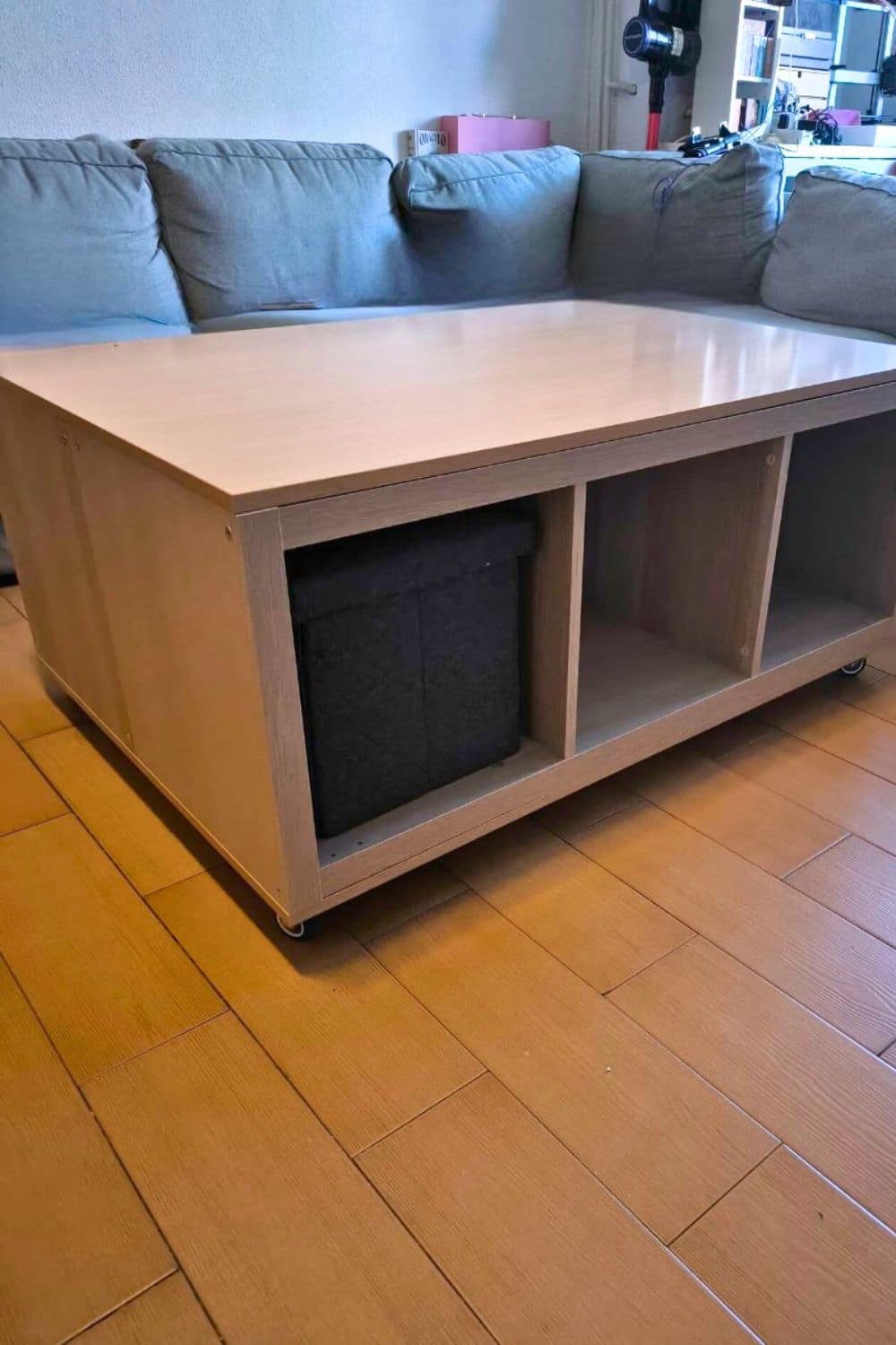 double kallax coffee table hack 