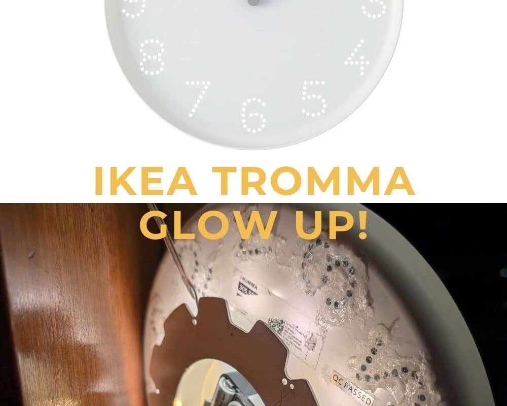 ikea tromma clock with glowing numbers DIY hack