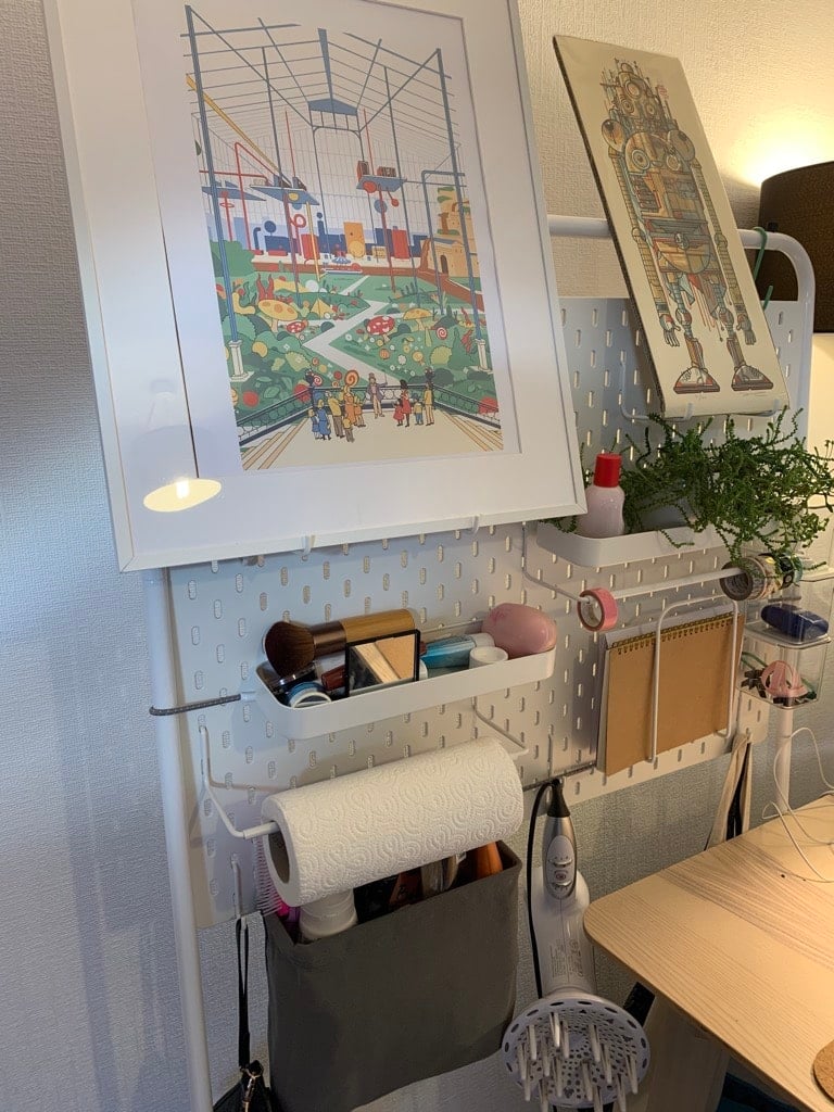 freestanding-pegboard-3 - IKEA Hackers ikea pegboard ideas - SKÅDIS as a craft room divider