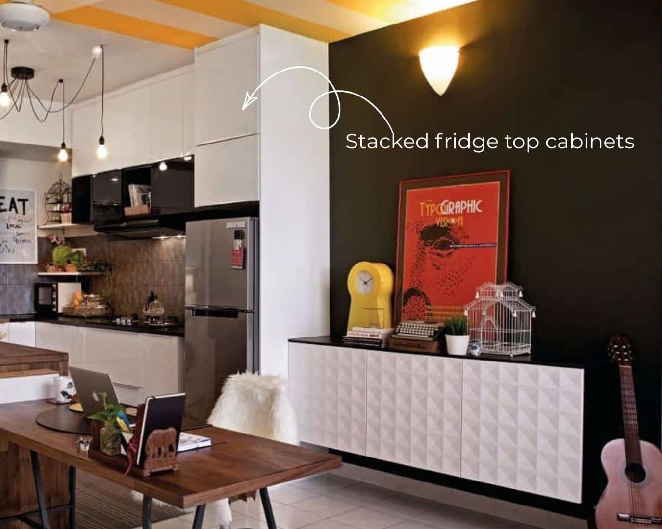stacked fridge top ikea kitchen cabinets