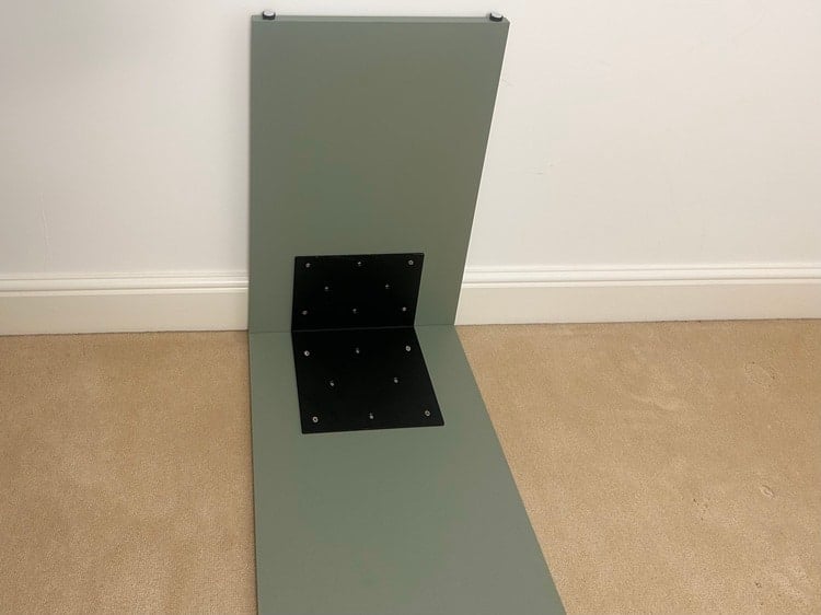 STEP 3 - Mounting of desk - IKEA Hackers Attach the two boards together with bracket
