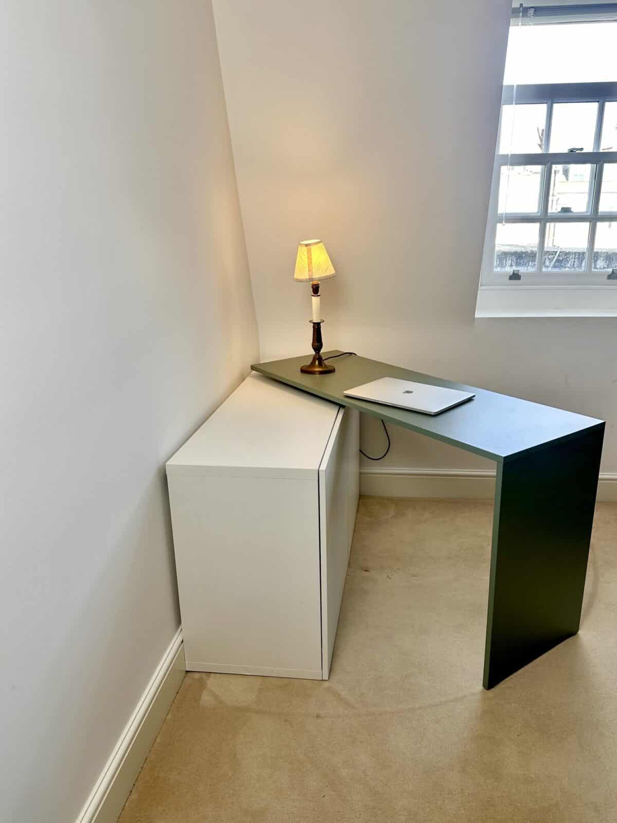 rsz_2desk_semi_open_lamp_laptop - IKEA Hackers Rotating desk with swivel mechanism from Hynge installed on IKEA BESTA cabinet